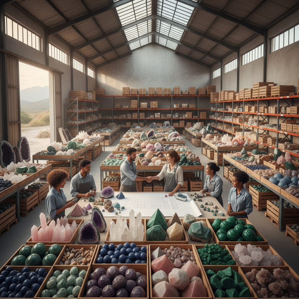 Realistische foto passend bij Groothandel edelstenen: uw partner in natuurlijke mineralen en kristal